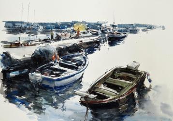 Port de les Cases d’Alcanar - Aquarel·la - 36x51 cm - 2012