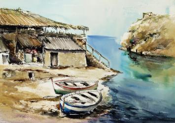 Antiga guingueta de ses illes - Aquarel·la - 36x51 cm - 2000