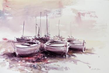 Barques Mediterrànies - Aquarel·la - 36x51 cm - 2007